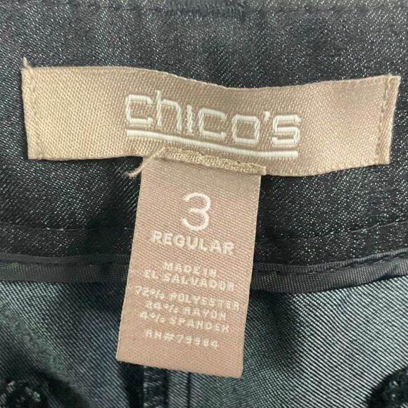Chico's Pants, women's size 3, size 16, dark chambray blue color - Picture 10 of 14